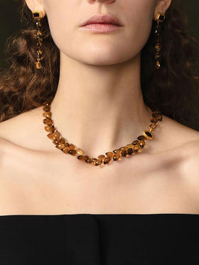 订购6周到｜Chan Luu-ANGIE-威士忌石英 石榴石 项链［美国设计师］