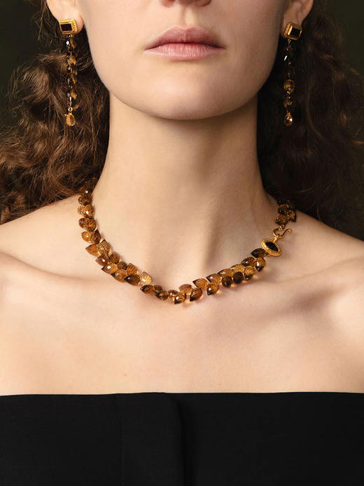 订购6周到｜Chan Luu-ANGIE-威士忌石英 石榴石 项链［美国设计师］ 商品图0