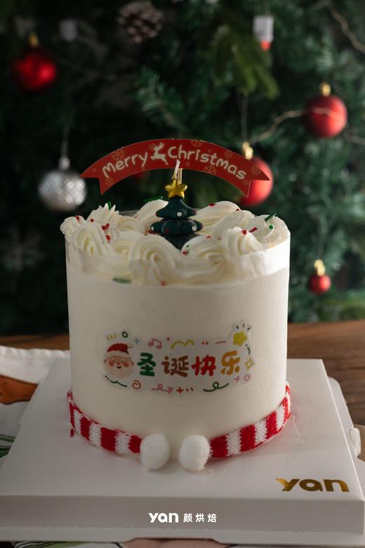 圣诞-墨绿色圣诞树装饰蛋糕 商品图2