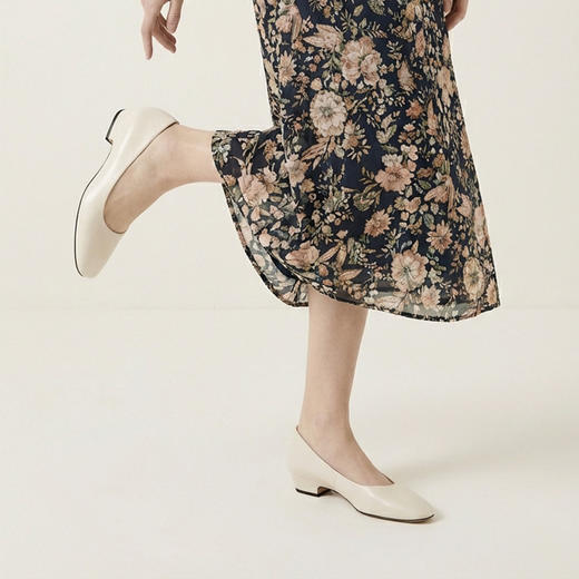 Westory2026年春季方圆头低跟牛油皮奶奶鞋百搭通勤浅口鞋W26AE50371 商品图7