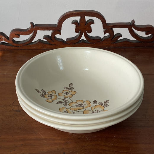 【苏州】英国Staffordshire产Biltons Floral Ironstone浅汤碗 B0316 商品图0