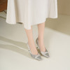 Westory2026年春季蛇皮拼马毛高跟尖头百搭通勤浅口单鞋W26AE50311 商品缩略图5