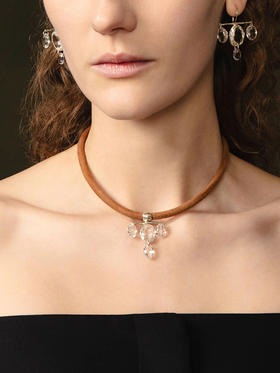 订购6周到｜Chan Luu-CAROLINE-吊灯 透明 皮革 吊坠 项链［美国设计师］