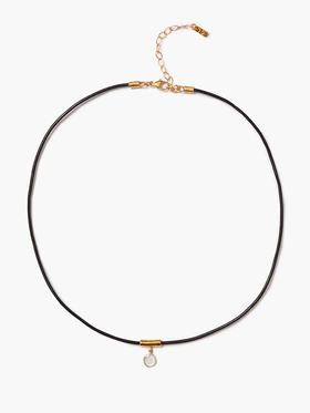 订购6周到｜Chan Luu-MIRAGE-莫桑石 皮革 吊坠 项链［美国设计师］