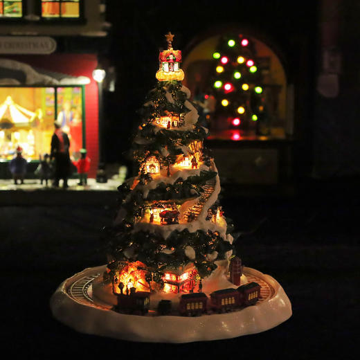 Mr.Christmas 圣诞先生圣诞树火车送男女生闺蜜生日礼物音乐盒 商品图2