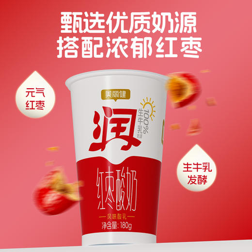 【每日鲜配】美丽健牌纸杯红枣酸牛奶180g（低温酸奶，月套餐，每日配送） 商品图4