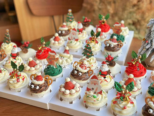 圣诞分享组合，纸杯蛋糕，圣诞装饰插件会随机搭配哦 商品图1