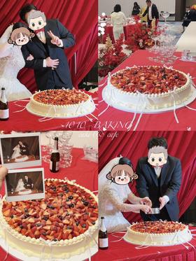 「60cm/70cm/80cm巨型草莓table cake」聚会婚礼派对蛋糕（提前7天预订）