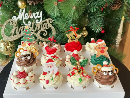 圣诞分享组合，纸杯蛋糕，圣诞装饰插件会随机搭配哦 商品图12