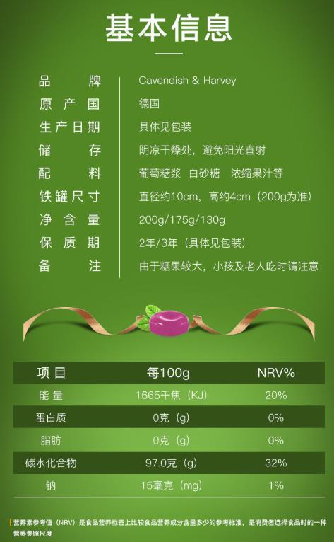 嘉云糖德国进口薄荷味糖果200g/盒 商品图1