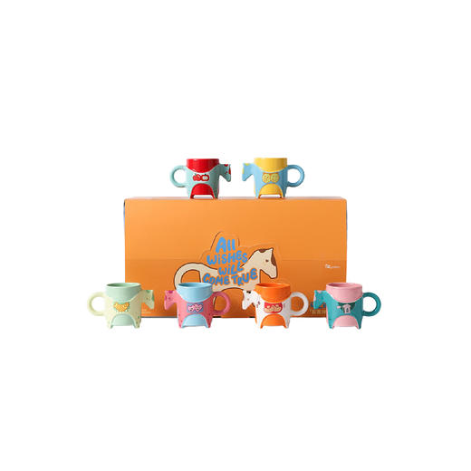 陶润会 马年新品高颜值时尚马上成真水杯可爱创意盲盒陶瓷马克杯子咖啡杯 商品图0