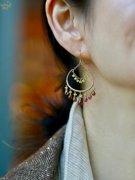 SpoiledBrat Jewelry Carol系列 | 碧玺橄榄石耳环 商品图1