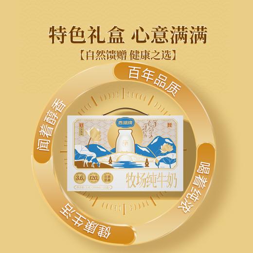 【快递直达】西湖牌牧场纯牛奶200mL*12盒 商品图2