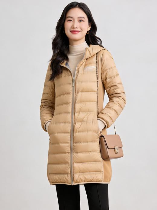 奇威 中长款连帽羽绒服0CA04171 商品图1