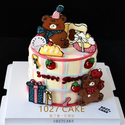 1027CAKE |   奶油霜小熊蛋糕 （较复杂，需提前2-3下单） 商品图0