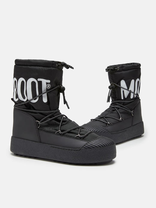 Moon Boot - Mb Mtrack Polar Nylon - Black - 男装 - 雪地靴 - 黑色 商品图2