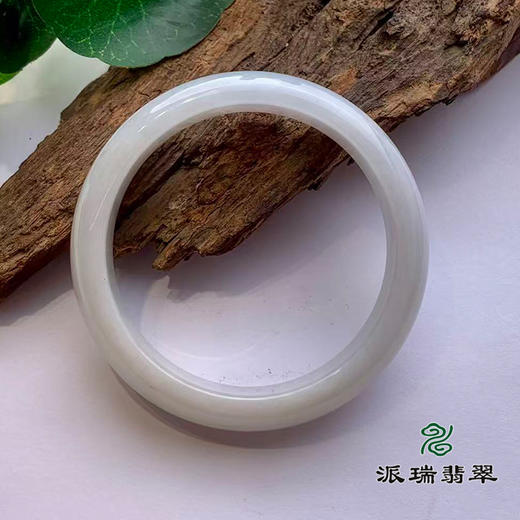 派瑞翡翠 翡翠手镯 糯种 白色 商品图1