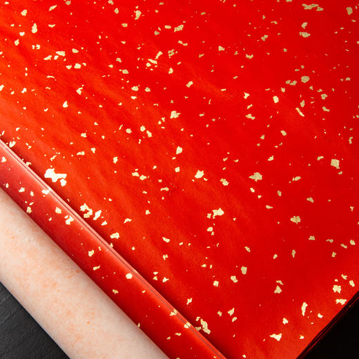 70年代朱磦色洒金蜡笺（一卷7张） 商品图9