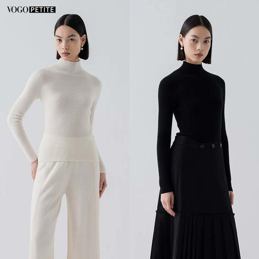 VogoPetite新款 100%羊毛 半高领打底衫经典必备 BP133F1702 商品图0