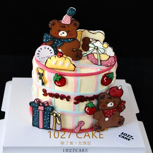 1027CAKE |   奶油霜小熊蛋糕 （较复杂，需提前2-3下单） 商品图1