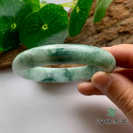 派瑞翡翠 翡翠手镯 糯种 飘花 商品图2
