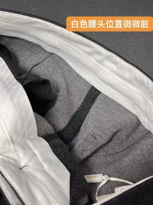 12.12【清仓】（拉链 坏了）79018羊毛醋酸烟灰直筒裤-喜出 商品图2