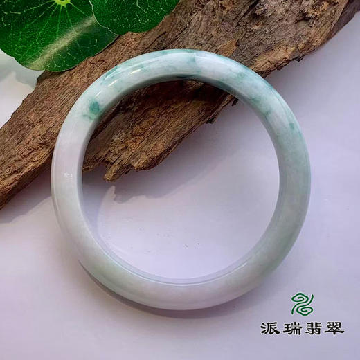 派瑞翡翠 翡翠手镯 糯种 飘花 商品图1