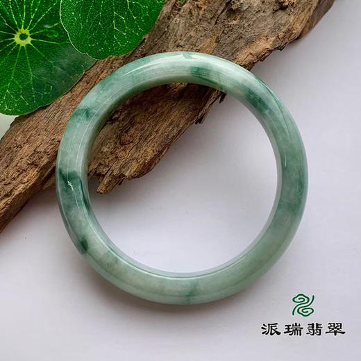 派瑞翡翠 翡翠手镯 糯种 飘花 商品图1
