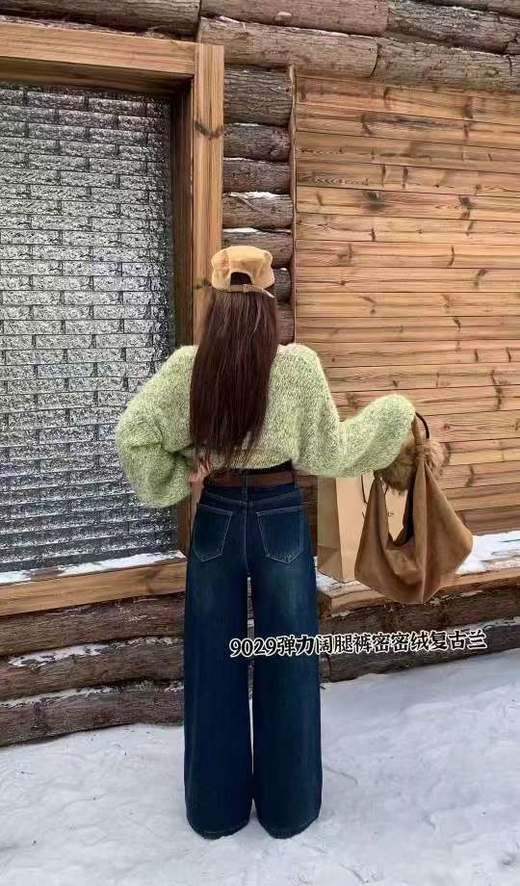 女王节抢购价-不支持退（清）【自营】🔥🔥【2025爆款牛仔】密密绒加绒加厚～9029冬季保暖简约百搭牛仔直筒裤-喜出 商品图1