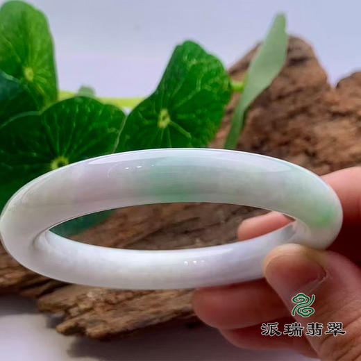 派瑞翡翠 翡翠手镯 糯种 春彩 商品图2