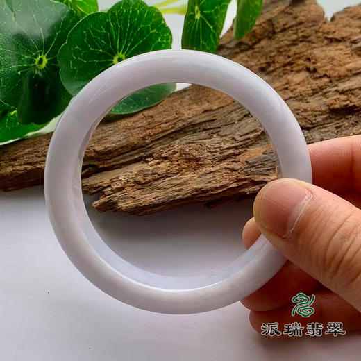 派瑞翡翠 翡翠手镯 糯种 紫色 商品图3