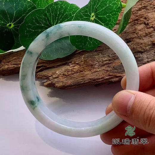 派瑞翡翠 翡翠手镯 糯种 飘花 商品图3
