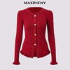 玛克门店发货：MAXRIENY复古宫廷穿搭亮皮扣套头毛针织衫(货号:MF86SW504) 商品缩略图4