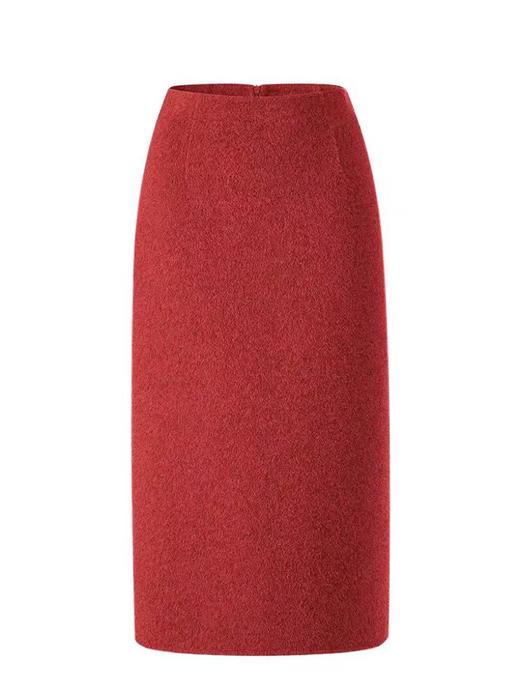 12.12【清仓】（100%绵羊毛）双面尼羊毛半裙-喜出 商品图1