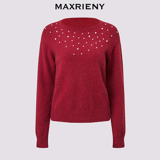 玛克门店发货：MAXRIENY安可拉红套头针织衫(货号:MF86SW512) 商品图3