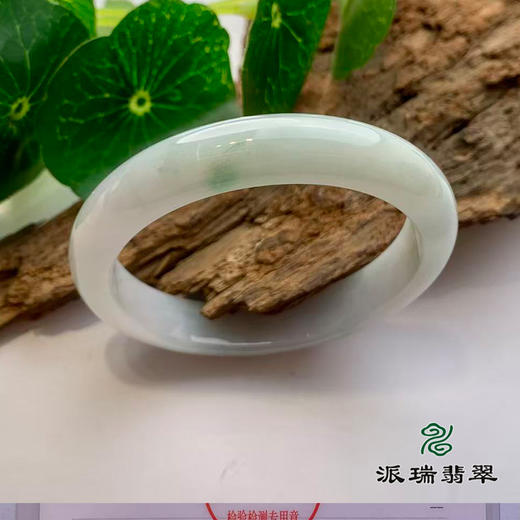 派瑞翡翠 翡翠手镯 糯种 飘花 商品图0