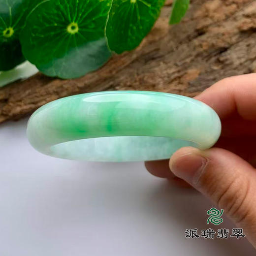 派瑞翡翠 翡翠手镯 糯种 绿色 商品图2