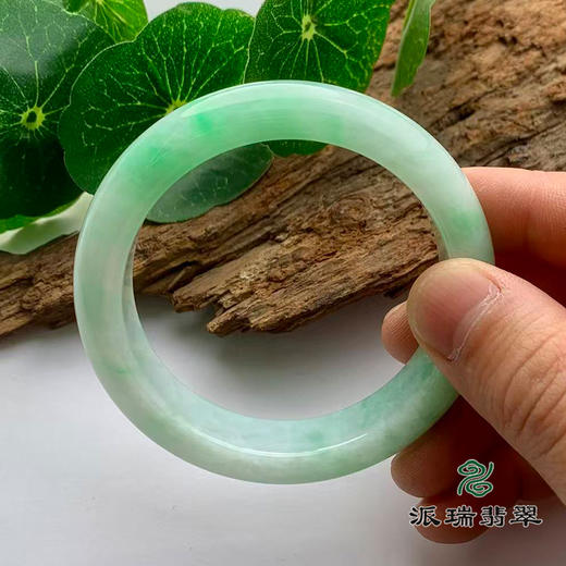 派瑞翡翠 翡翠手镯 糯种 绿色 商品图3
