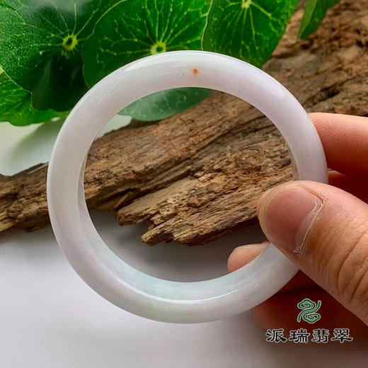 派瑞翡翠 翡翠手镯 糯种 浅紫色 商品图3