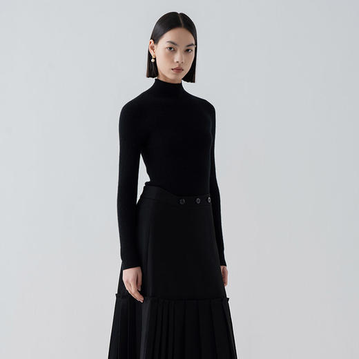 VogoPetite新款 100%羊毛 半高领打底衫经典必备 BP133F1702 商品图2