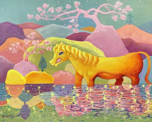严泽明《春风得意马如龙》原作 商品图0
