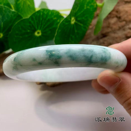派瑞翡翠 翡翠手镯 糯种 飘花 商品图2