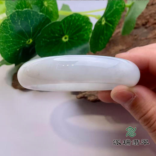派瑞翡翠 翡翠手镯 糯种 白色 商品图2