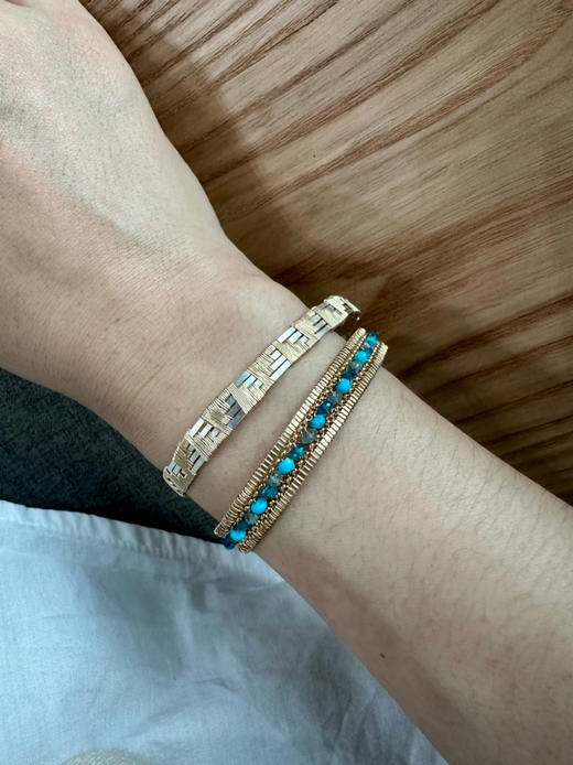 spoiledbrat jewelry编织金银配手镯 商品图6