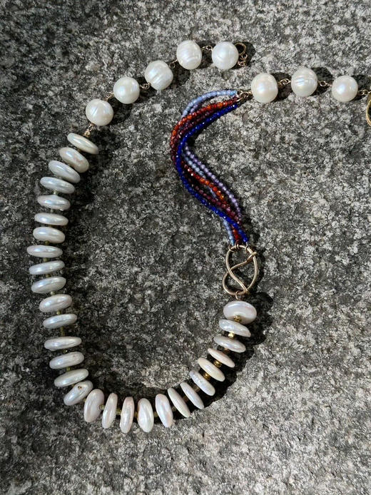 SpoiledBrat Jewelry纽扣珍珠彩珠项链 商品图0