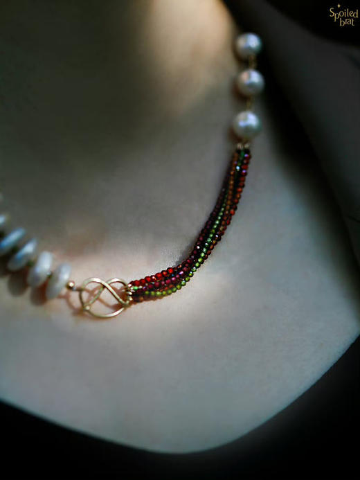 SpoiledBrat Jewelry纽扣珍珠彩珠项链 商品图2