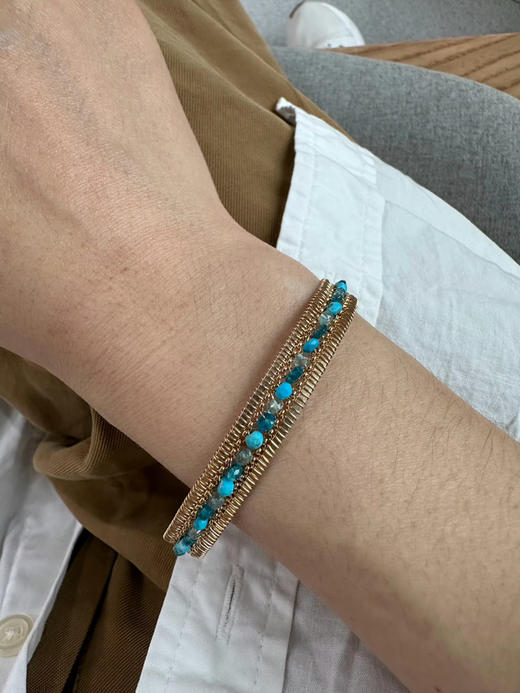 SpoiledBrat Jewelry轨道系列 | 绿松石磷灰石手镯 商品图3
