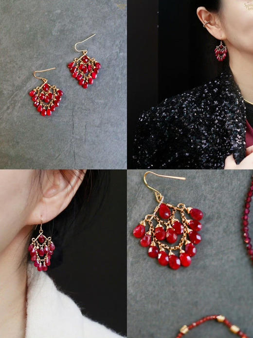 SpoiledBrat Jewelry红宝石耳环 商品图1