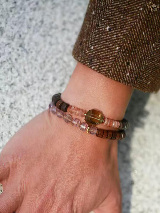 SpoiledBrat Jewelry檀香木香槟晶手串 商品图1