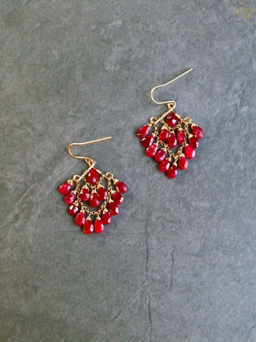 SpoiledBrat Jewelry红宝石耳环 商品图0